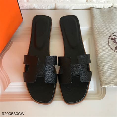 hermes sandals women black.